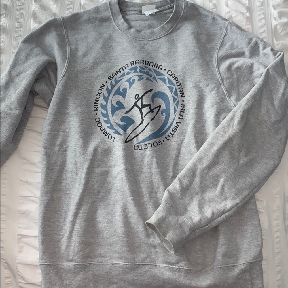 Vintage Santa Barbara surfing crewneck